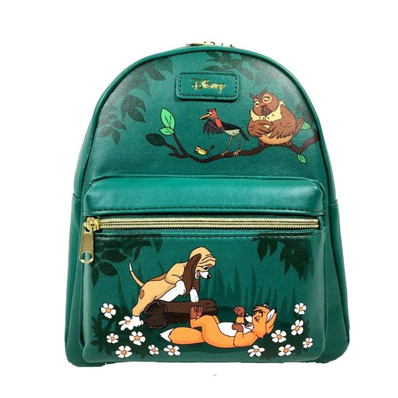 Loungefly Bags Loungefly Disney The Fox And The Hound Mini Backpack Green Poshmark